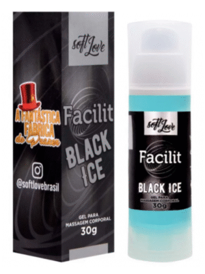 Facilit Black Ice Anestésico 30G Soft Love - Frescor Intenso para o Prazer Anal